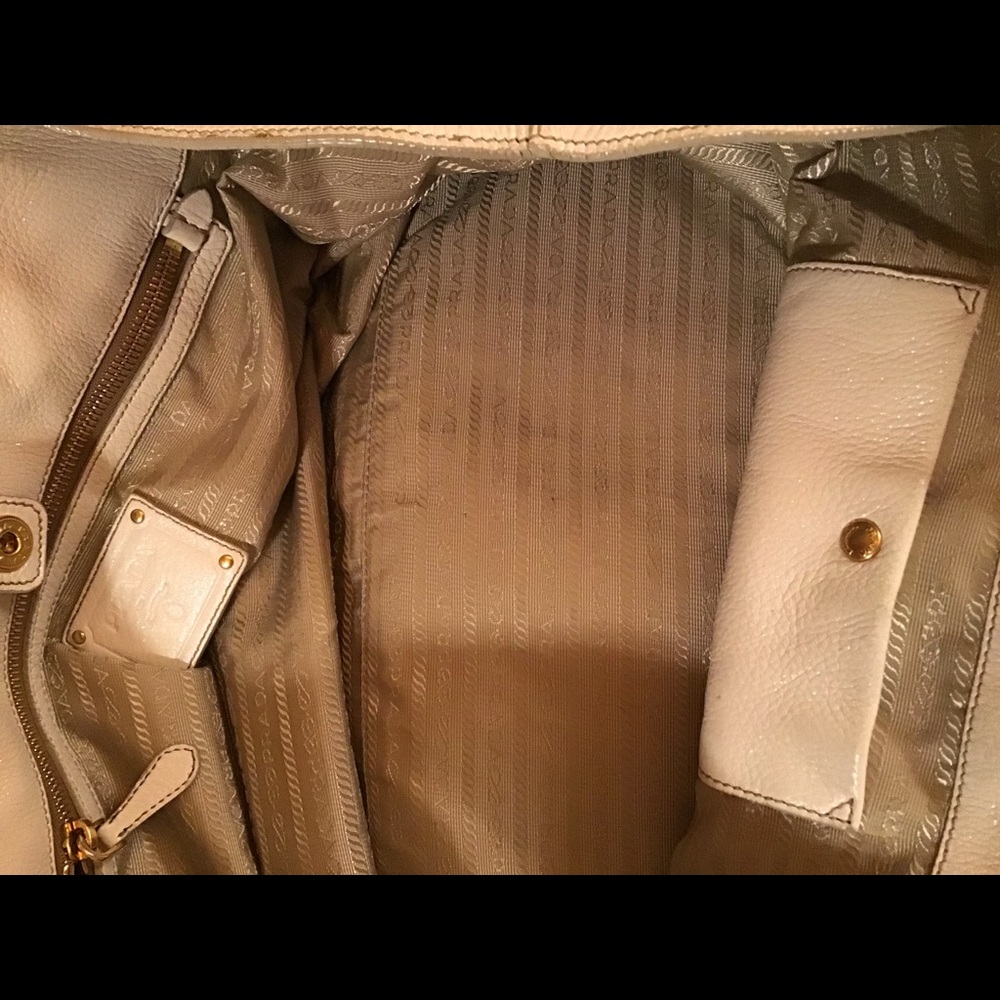 PRADA leather purse w/ brass chain straps - Picture 9 of 11